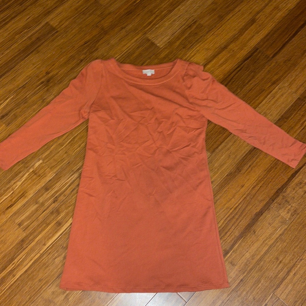 Never Used! Loft long sleeve sweatshirt dress with buff sleeves size L